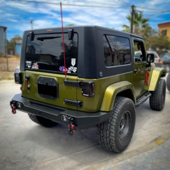 Defensa trasera completa con base para reverseros Jeep Wrangler JK