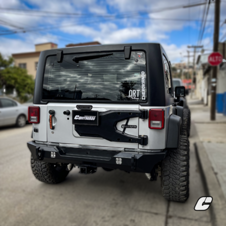 Defensa trasera de acero para Jeep Wrangler