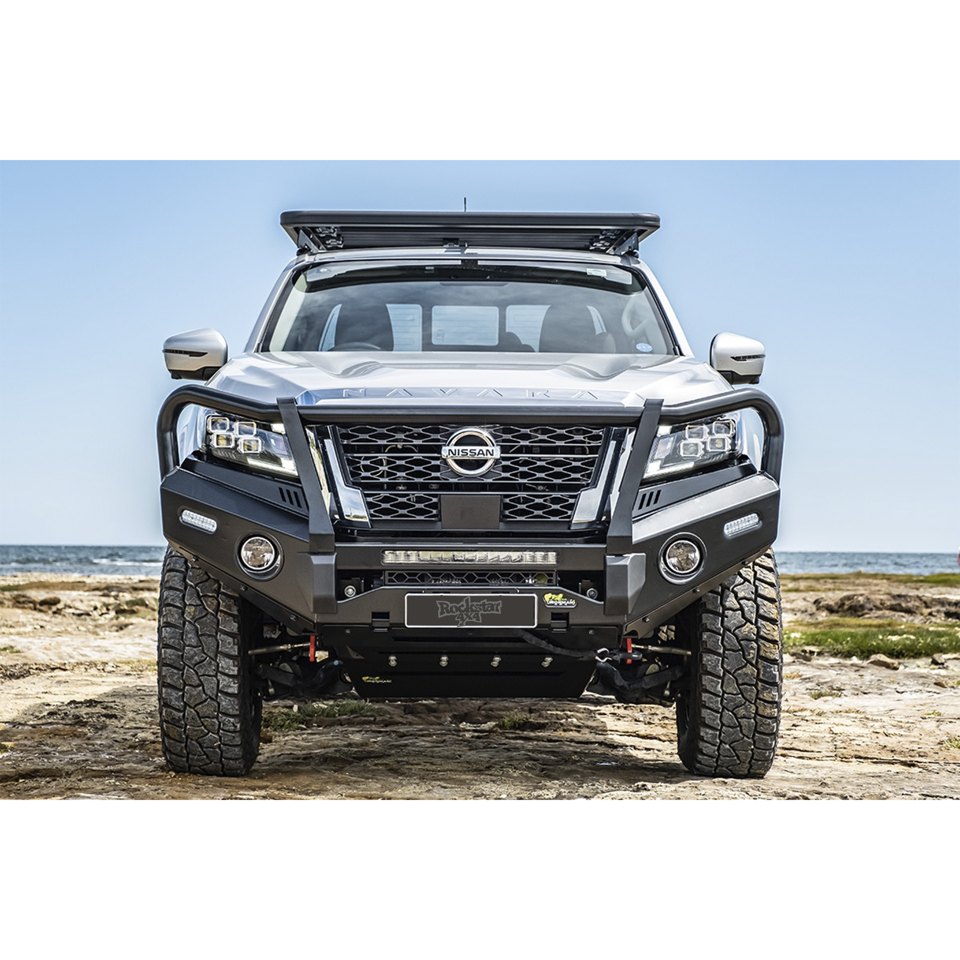 Defensa delantera para Nissan Frontier con tubos