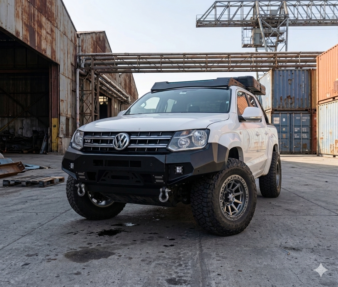 Defensa de acero reforzada para Amarok