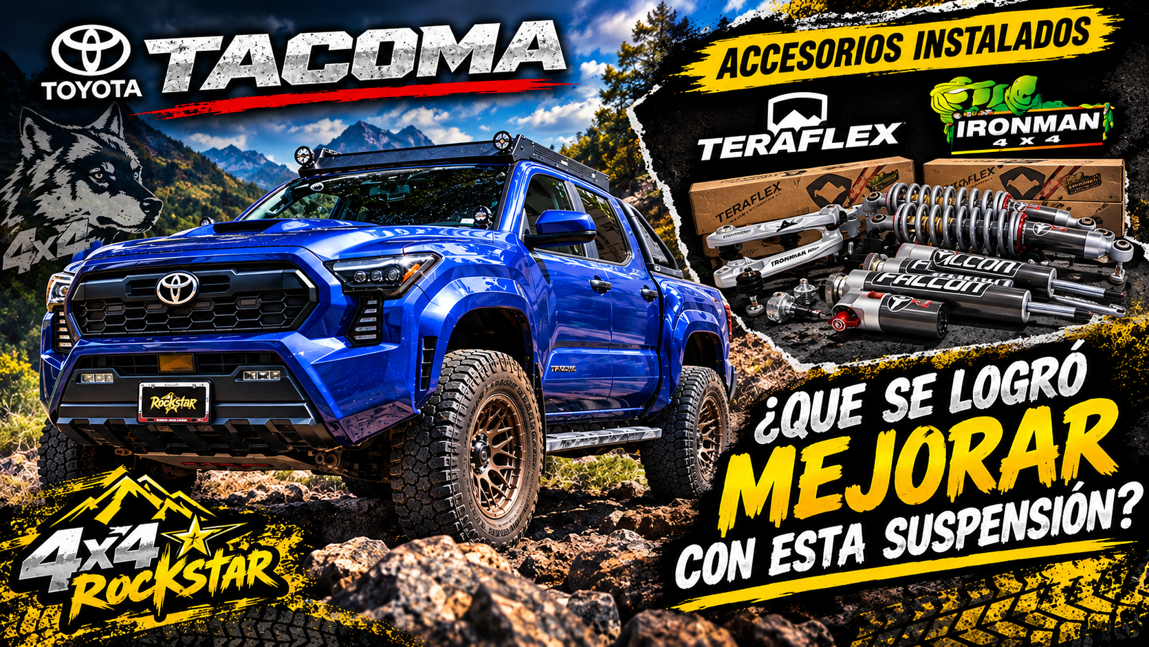 En este momento estás viendo Suspensión TeraFlex Falcon, esta Tacoma recibió más que solo elevación