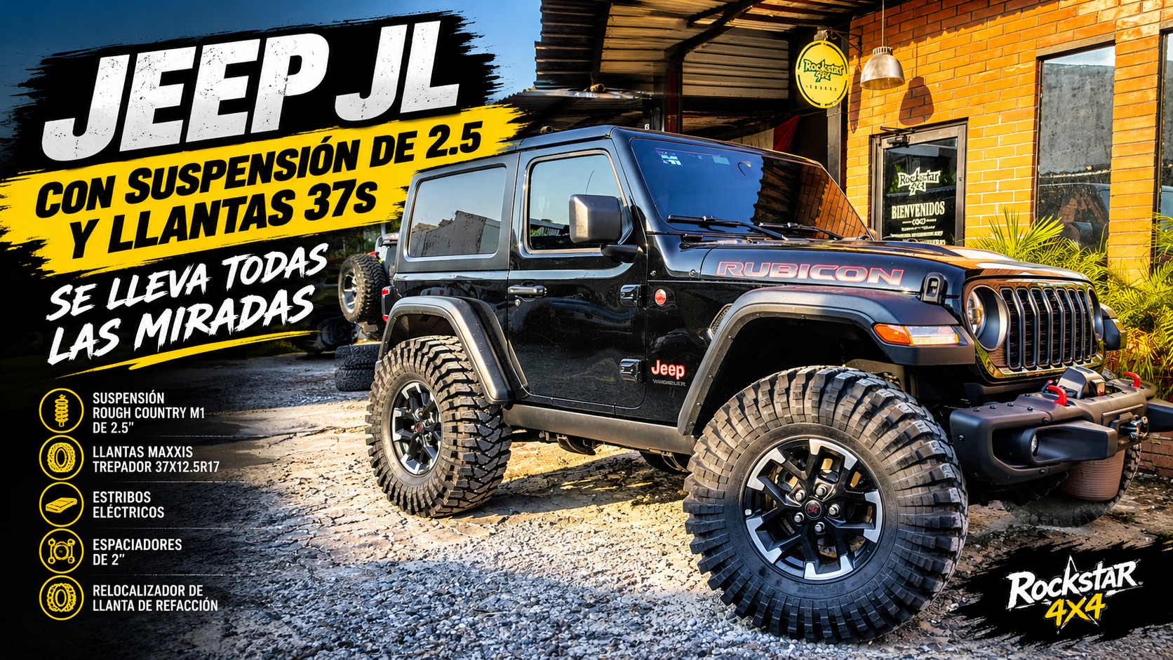 Lee más sobre el artículo Jeep JL con suspensión de 2.5 y llantas 37s se lleva todas las miradas